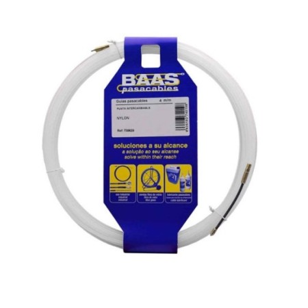 Guia Passa Cabos Baas Nylon 74 Ponteira Fixa 4mm 30M