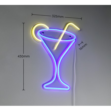 APLIQUE CHEERS LED SMD 5W PLASTIC TRANSPARENT CLEAR IP20 USB-C