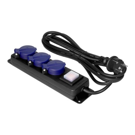 TRIPLA  3 TOMADAS 2P+E IP44 3X1.5MM 5METROS 