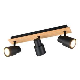 FOCO PIERRE 3XGU10 METAL BLACK  MAT IP20 CASALUM