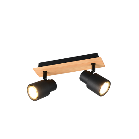 FOCO PIERRE 2XGU10 METAL BLACK  MAT IP20 CASALUM