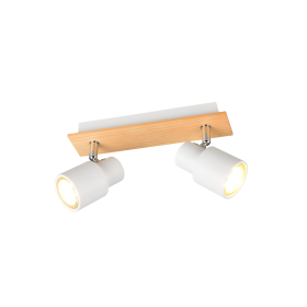 FOCO PIERRE 2XGU10 METAL WHITE MAT IP20 CASALUM