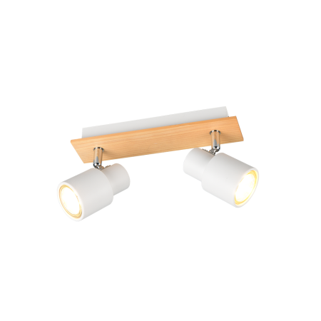 FOCO PIERRE 2XGU10 METAL WHITE MAT IP20 CASALUM