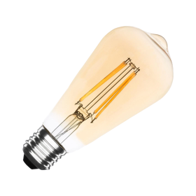 LÂMPADA ST64 E27 8W FILAMENTO AMBAR DIMÁVEL 2700K