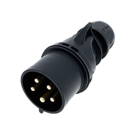 FICHA MACHO IP44 32A 3P+T+N 400V 025-6X PRETA