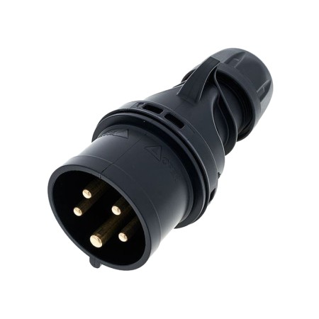 FICHA MACHO IP44 16A 3P+T+N 400V 015-6X PRETA