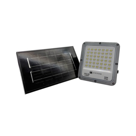 PROJETOR SOLAR 60W 6400K + PAINEL IP65