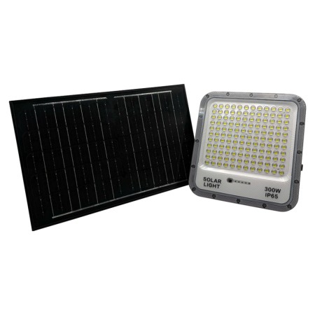 PROJETOR SOLAR 300W 6400K + PAINEL IP65