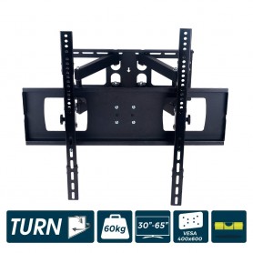 SUPORTE PLASMA/CD/LED 30-65 POLEG 60KG ARTIC DOIS BRAÇOS E OSCILANTE