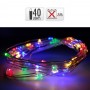 GUIRNALDA A PILHAS CABLE ALAMBRE PLATEADO 40 LEDS MULTICOLOR 195CM + 10CMDISTANCIA ENTRE LEDS DE 5C